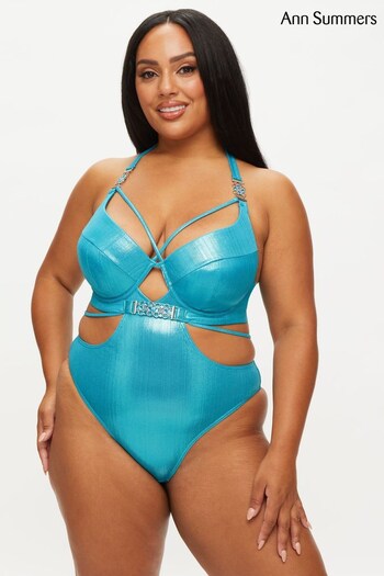 Ann Summers Blue Maldives Metallic Underwired Swimsuit (N33163) | £45