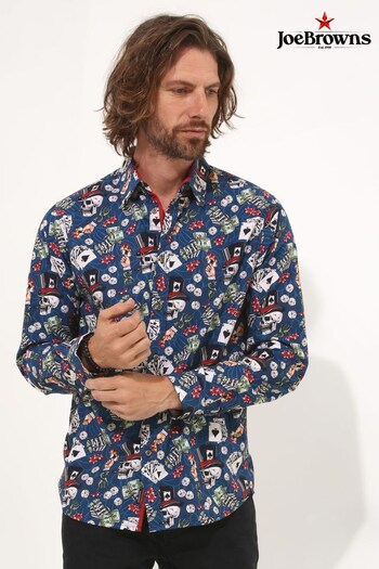 Joe Browns Blue Multi Play Your Cards Right Shirt (N33179) | £45