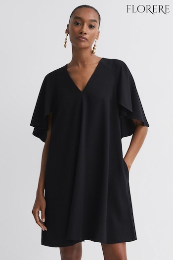 Florere Relaxed Fit Cape Sleeve Mini Dress (N33340) | £198