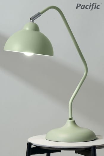 Pacific Elio Matt Sage Green Task Table Lamp (N33356) | £100