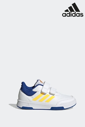 adidas stripe Blue/Yellow Kids Sportswear Tensaur Hook And Loop Trainers (N33406) | £28