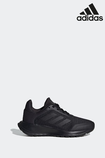 adidas Black SLEEVE Sportswear Tensaur Run Kids Trainers (N33414) | £30