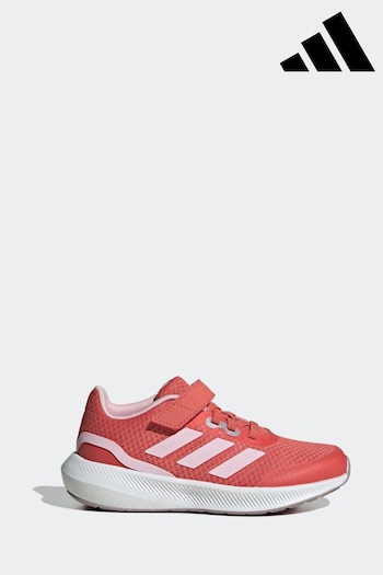 adidas Red Sportswear TRANSPARENT Runfalcon 3.0 Elastic Lace Top Strap Trainers (N33415) | £33