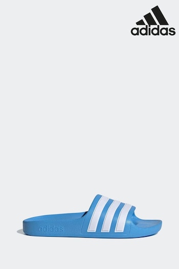 adidas Blue Adilette Youth Kids Sliders (N33431) | £13