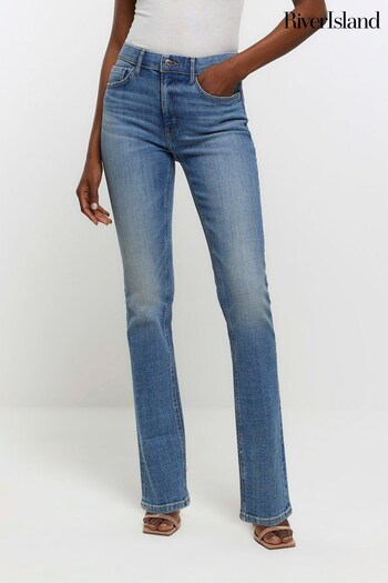 River Island Blue Slim Straight Jeans utsv (N33449) | £45