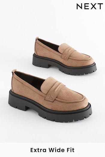Neutral Extra Wide Fit Forever Comfort Chunky Loafers (N33543) | £36