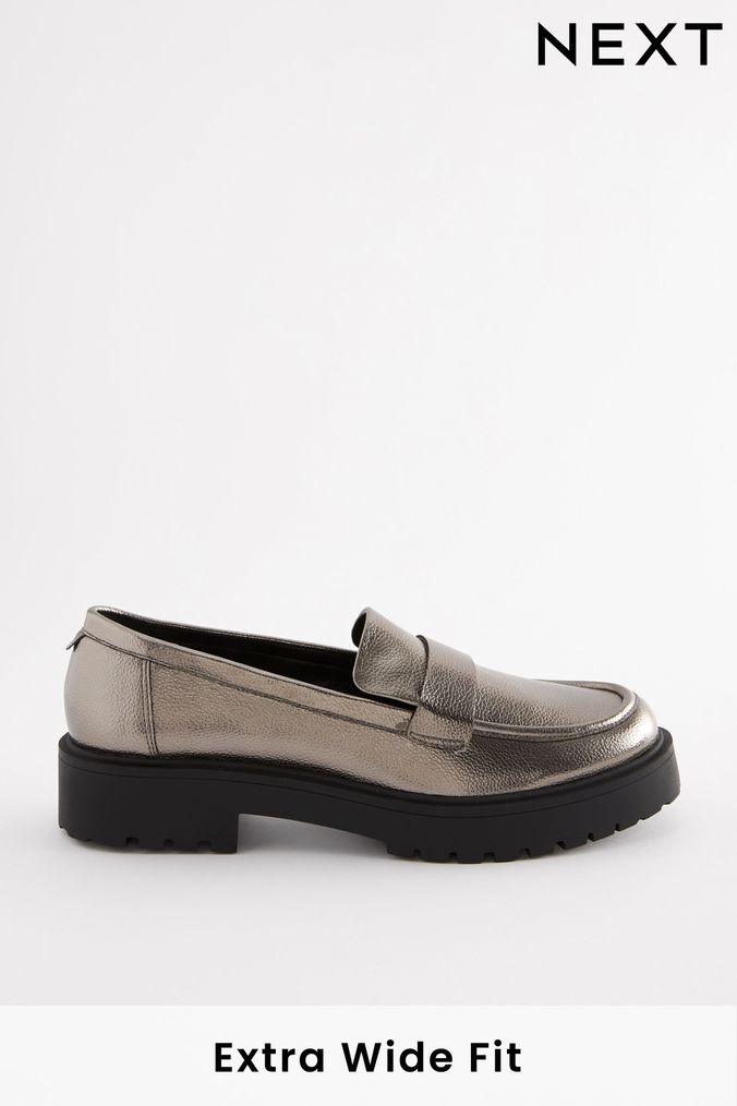 Ladies grey hot sale loafers uk