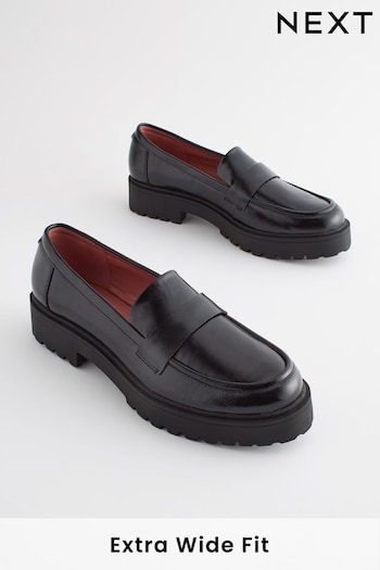 Black Extra Wide Fit Forever Comfort Chunky Loafers (N33550) | £36