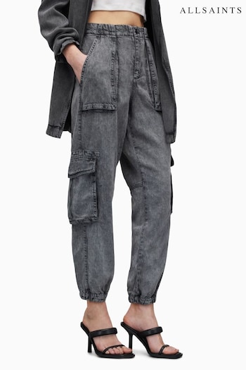AllSaints Grey Frieda Denim Trousers (N33590) | £129