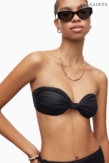 AllSaints Emma Black Bikini Top (N33594) | £49