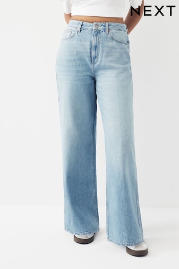 Mid Blue Denim Hourglass Loose Wide Leg velvet Jeans (N33611) | £48