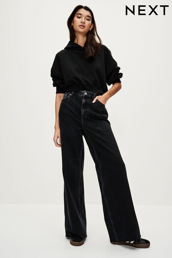 Black Loose Wide Leg Jeans Clothing (N33618) | £48