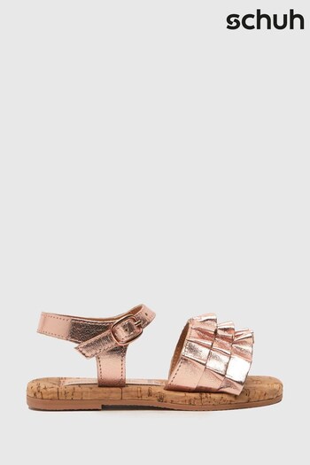 Schuh Pink Toffee Ruffle Sandals (N33650) | £28 - £30