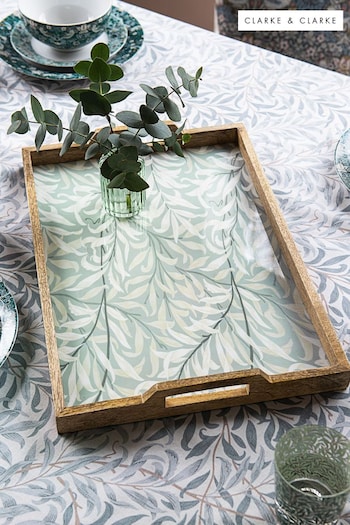 Clarke and Clarke Dove Grey William Morris Designs Willow Boughs Wooden Tray (N33726) | £46