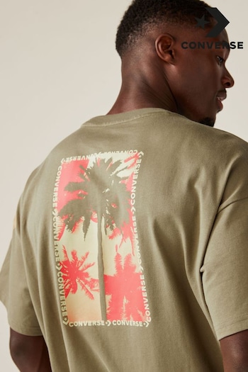 Converse Beige Festival Palm Tree T-Shirt (N33765) | £30