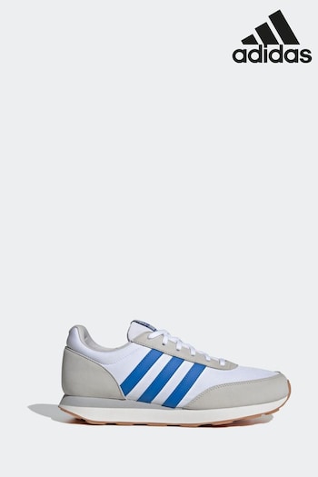 adidas White/Blue Sportswear Run 60S 3.0 Trainers (N33774) | £50