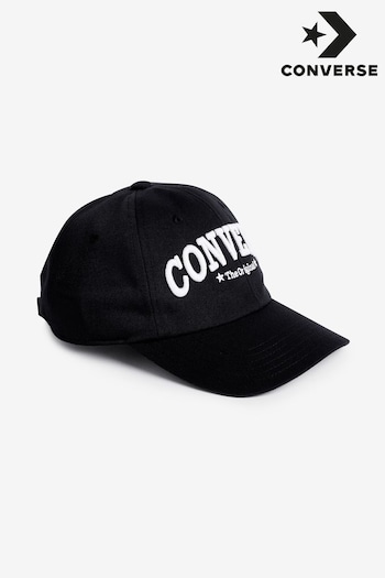 Converse Black Graphic Baseball Cap Details (N33796) | £23
