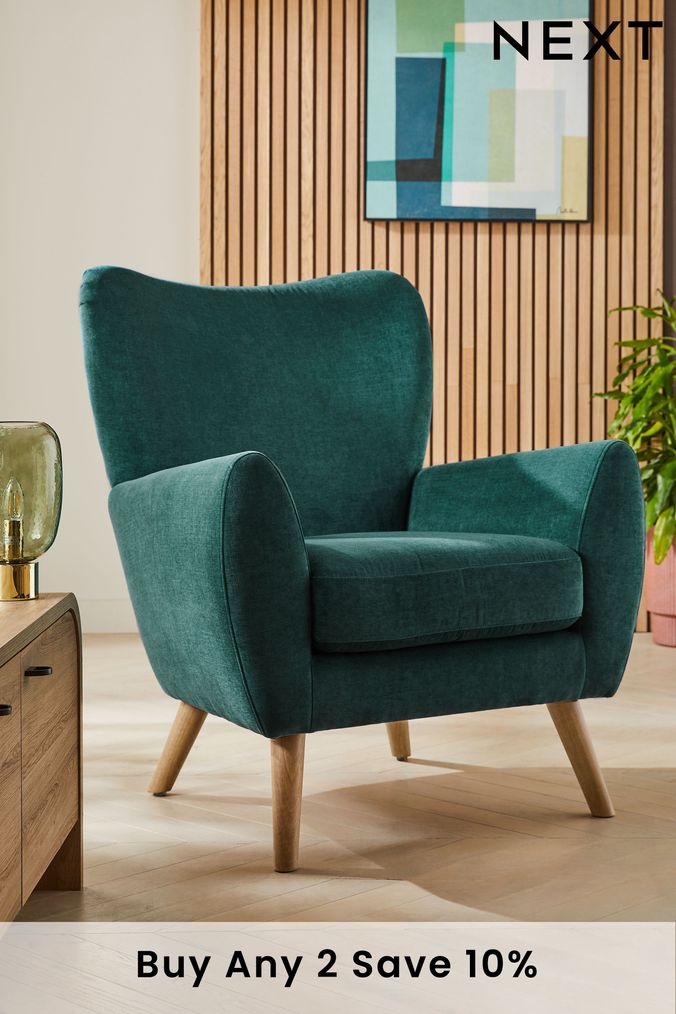 Green velvet chair on sale next