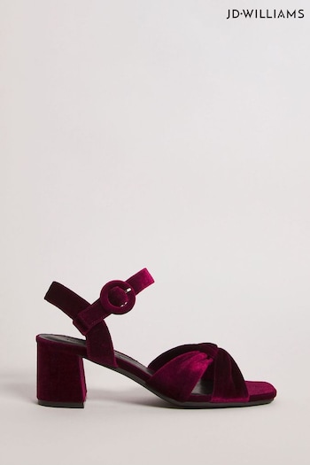 JD Williams Extra Wide Wine Crossover Vamp Occasion Sandals (N33847) | £35