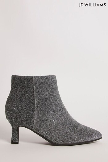 JD Williams Extra Wide Fit Kitten Heel Black Boots (N33857) | £45