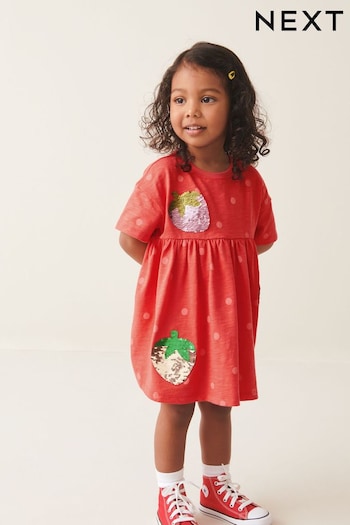 Strawberry Sequin Jersey Dress (9mths-7yrs) (N33909) | £8 - £10