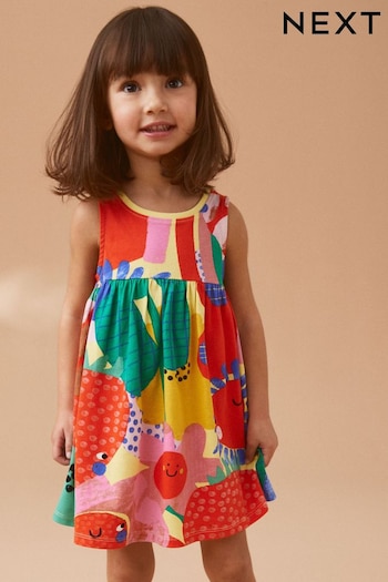 Multicoloured Sleeveless Jersey Dress (3mths-7yrs) (N33913) | £5.50 - £7.50