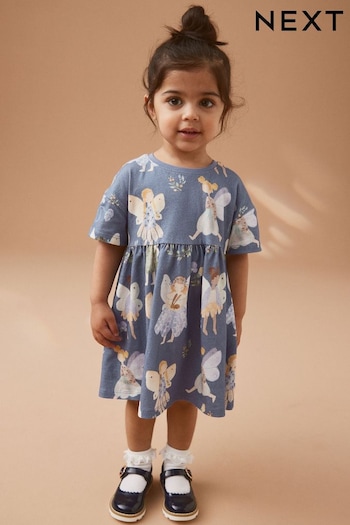 Blue Fairy Short Sleeve Jersey Dress (3mths-7yrs) (N33917) | £6 - £8