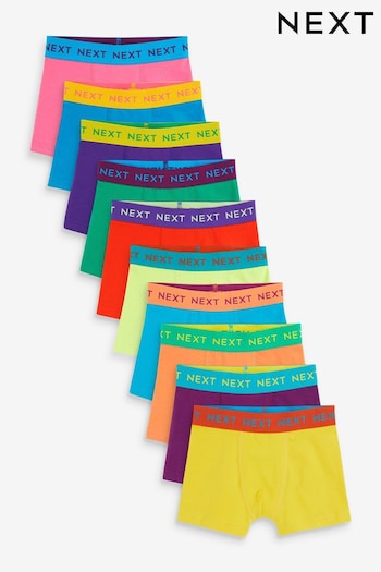 Contrast Brights Trunks 10 Pack (1.5-16yrs) (N33981) | £27 - £32