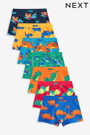Dinosaur Print Soft Waistband Trunks 7 Pack (1.5-16yrs) (N34006) | £19 - £20