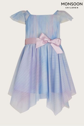 Monsoon Baby Blue Theodora Ombre Party Dress (N34020) | £35 - £38