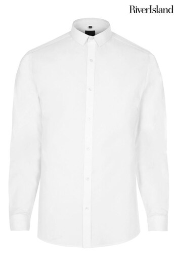 River Island White Lightweight Overshirt (N34034) | £39