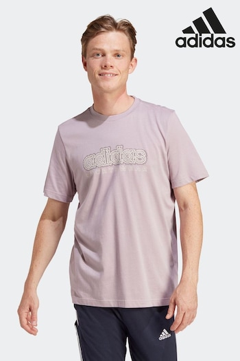 adidas Purple Sportswear Growth Sportswear Graphic T-Shirt (N34060) | £23