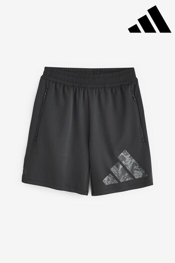 adidas Black Workout Logo Knit Shorts (N34084) | £33