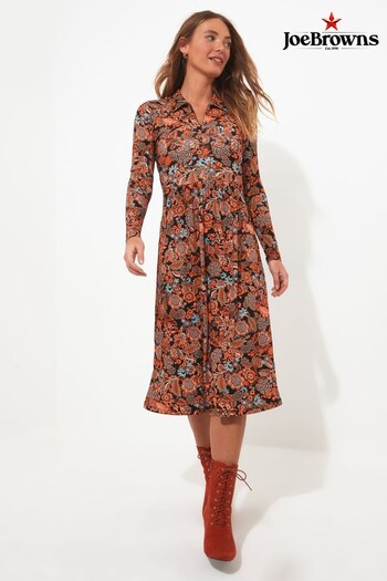 Joe Browns Orange/ multi Zip Front Jersey Dress (N34099) | £65