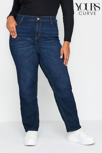 Yours Curve Blue RUBY Straight Leg Jean (N34205) | £29