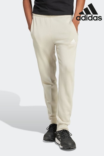 adidas Brown linen Sportswear Essentials Fleece 3-Stripes Tapered Cuff Joggers (N34270) | £38