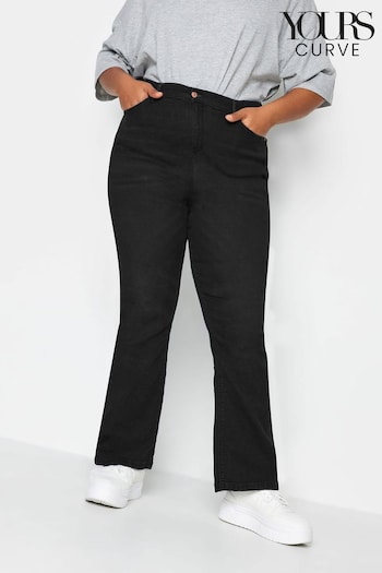 Yours Curve Black Bootcut Stretch ISLA Jeans (N34282) | £29