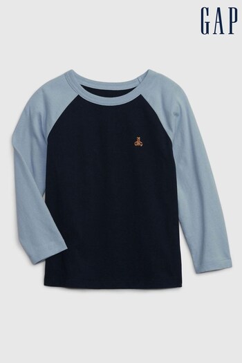 Gap Blue Organic Cotton Mix and Match Crew Neck Long Sleeve T-Shirt (N34304) | £6