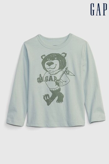 Gap Blue Organic Cotton Mix and Match Graphic Long Sleeve T-Shirt (N34314) | £8