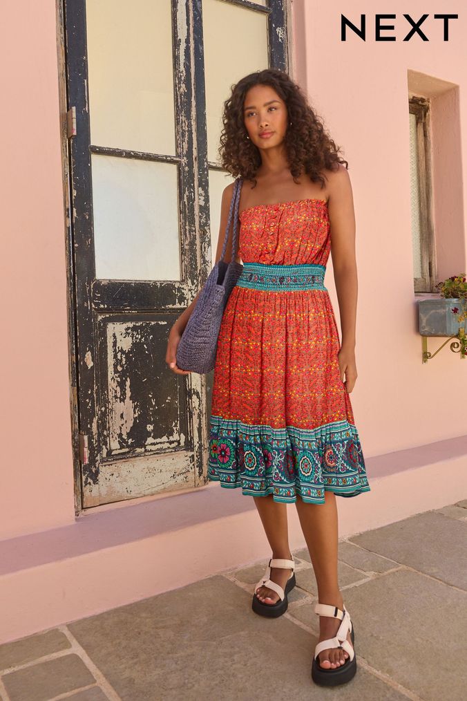 Buy Women s Red ArvindShops Hobbs Midi Holiday Sleeveless Dresses Online ArvindShops