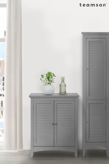 Teamson Home Grey Glancy Wooden Bathroom Tall Linen Storage Unit (N34364) | £190
