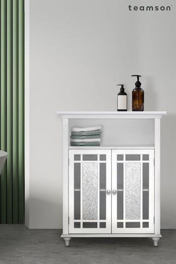 Teamson Home White Windsor Wooden Bathroom Storage Floor Cabinet Unit (N34394) | £130