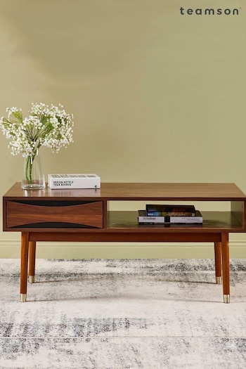 Teamson Home Brown Dawson Modern Wooden Coffee Table with Storage (N34479) | £160