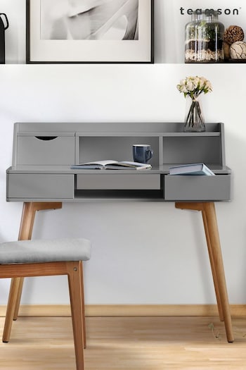 Teamson Home Grey Creativo Simplistic Wooden Writing Desk with Storage (N34488) | £250