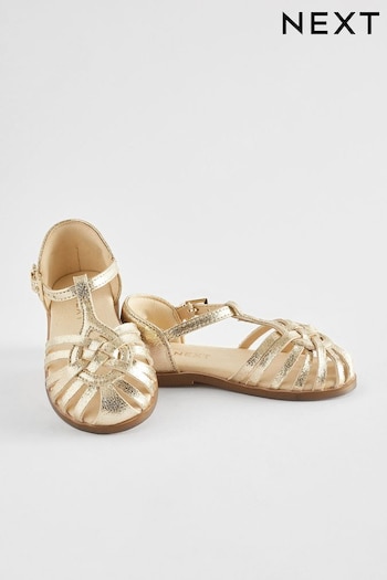Gold Fisherman Occasion Sandals Heel (N34613) | £17 - £20
