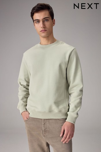 Light Green Regular Fit Crew Sweatshirt (N34658) | £26