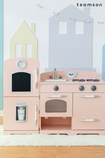Teamson Home Pink Fairfield Interactive Wooden Play Kitchen Set (N34907) | £200