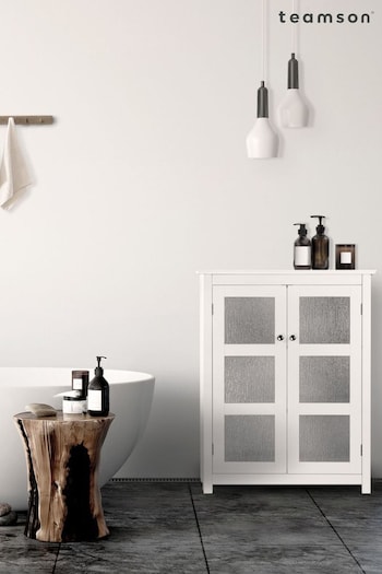 Teamson Home White Connor Wooden Bathroom Storage Floor Cabinet Unit (N34919) | £140