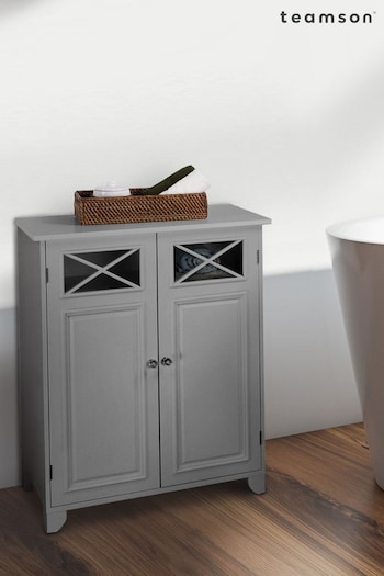 Teamson Home Grey Dawson Wooden Bathroom Storage Floor Cabinet Unit (N34941) | £200