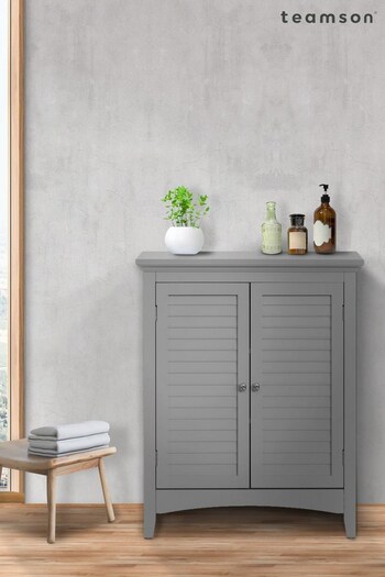 Teamson Home Grey Glancy Wooden Bathroom Storage Floor Cabinet Unit (N34942) | £210